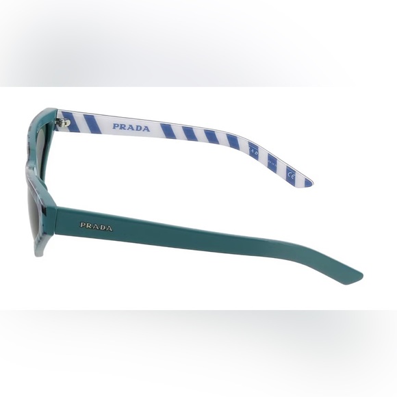 Prada NWT PR 12vs Millennial Cat Eye Sunglasses in Green/Black - Picture 6 of 13